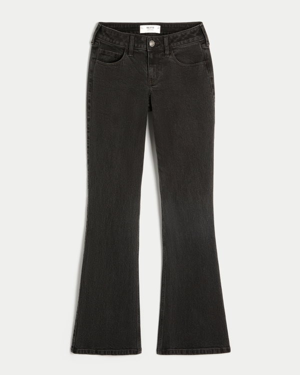 Low-Rise Washed Black Boot Jeans, Washed Black view 1