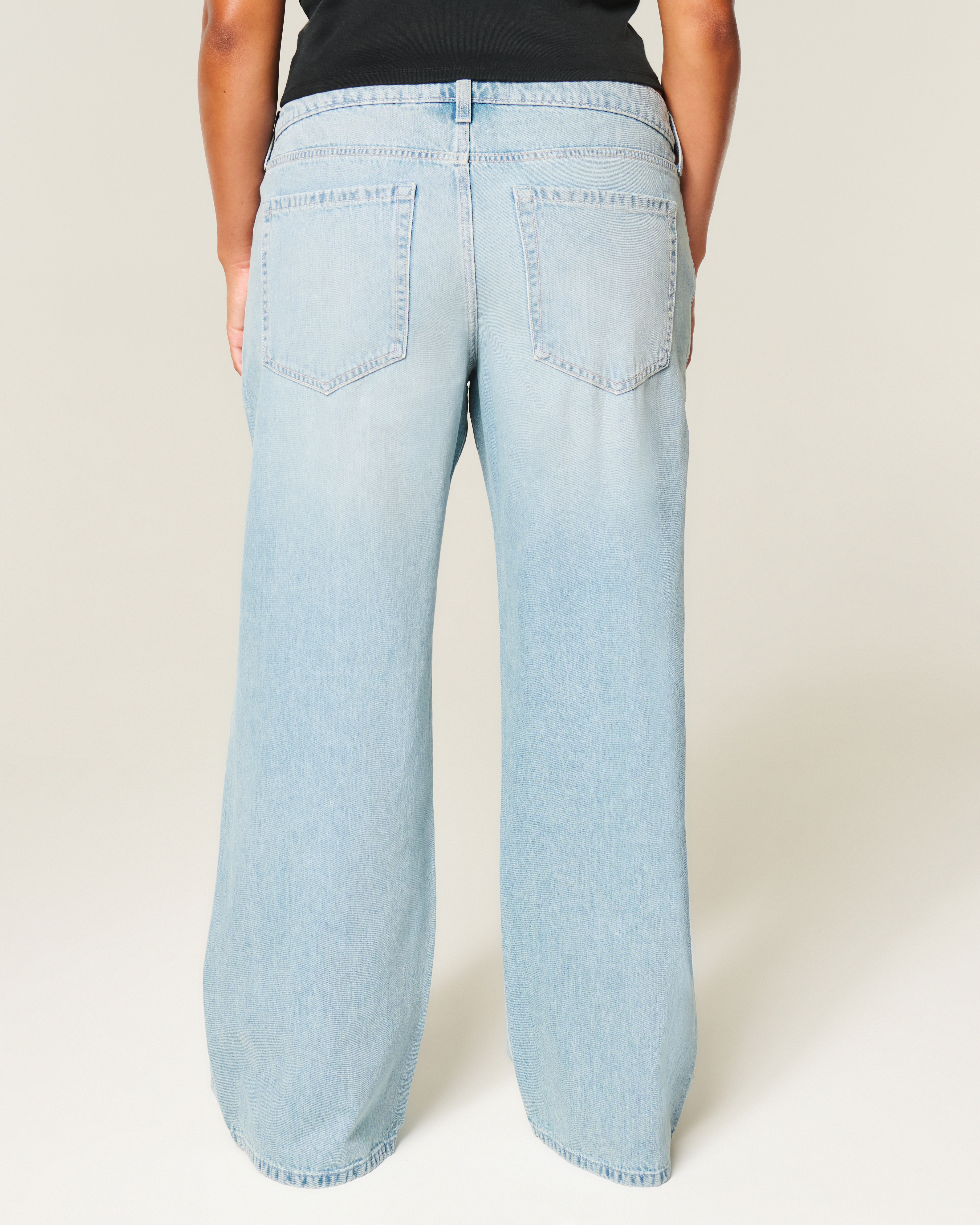 Low-Rise Distressed Baggy Jeans