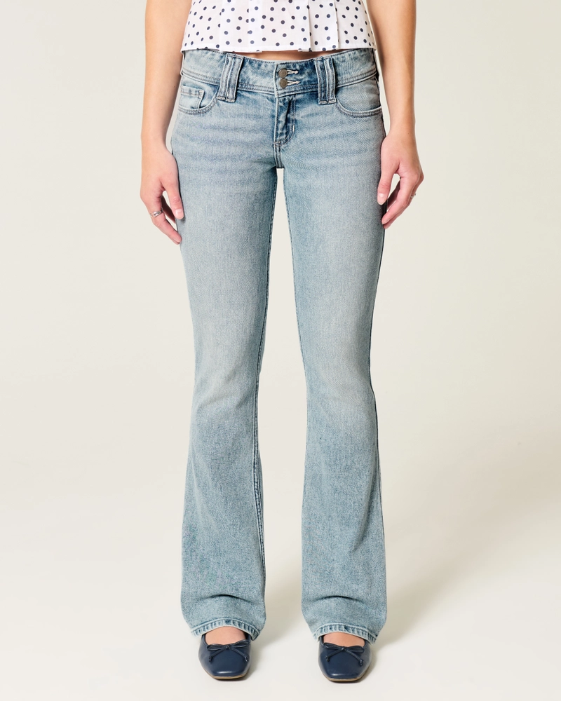 Low-Rise Light Wash Boot Jeans