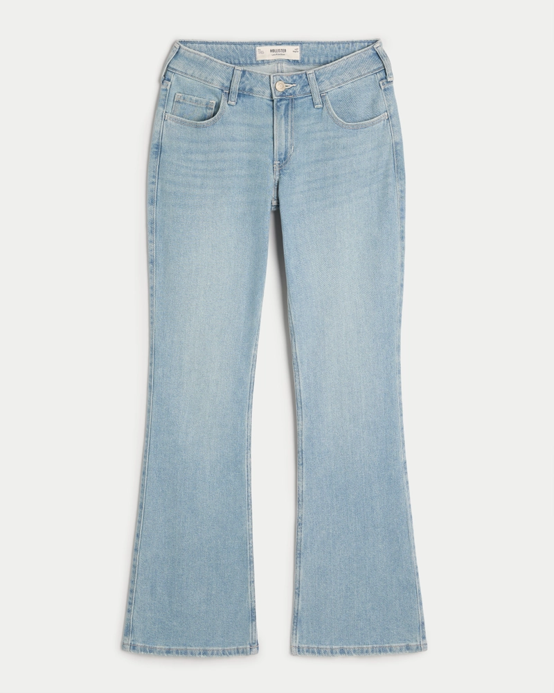 Low-Rise Light Wash Shine Pocket Boot Jeans