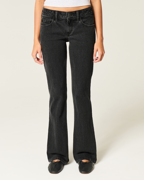 Low-Rise Washed Black Boot Jeans, Washed Black view 2