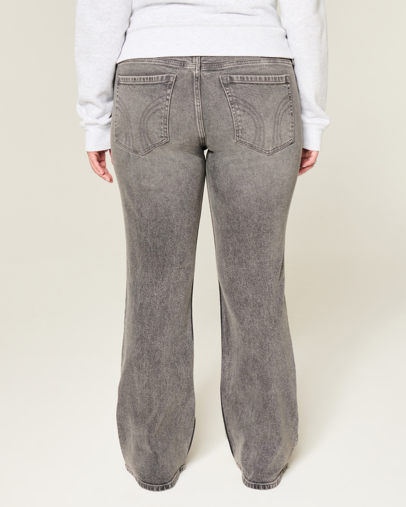 Low-Rise Grey Bootcut Jeans
