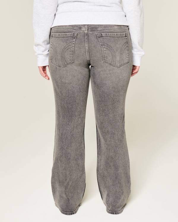 Low-Rise Grey Bootcut Jeans