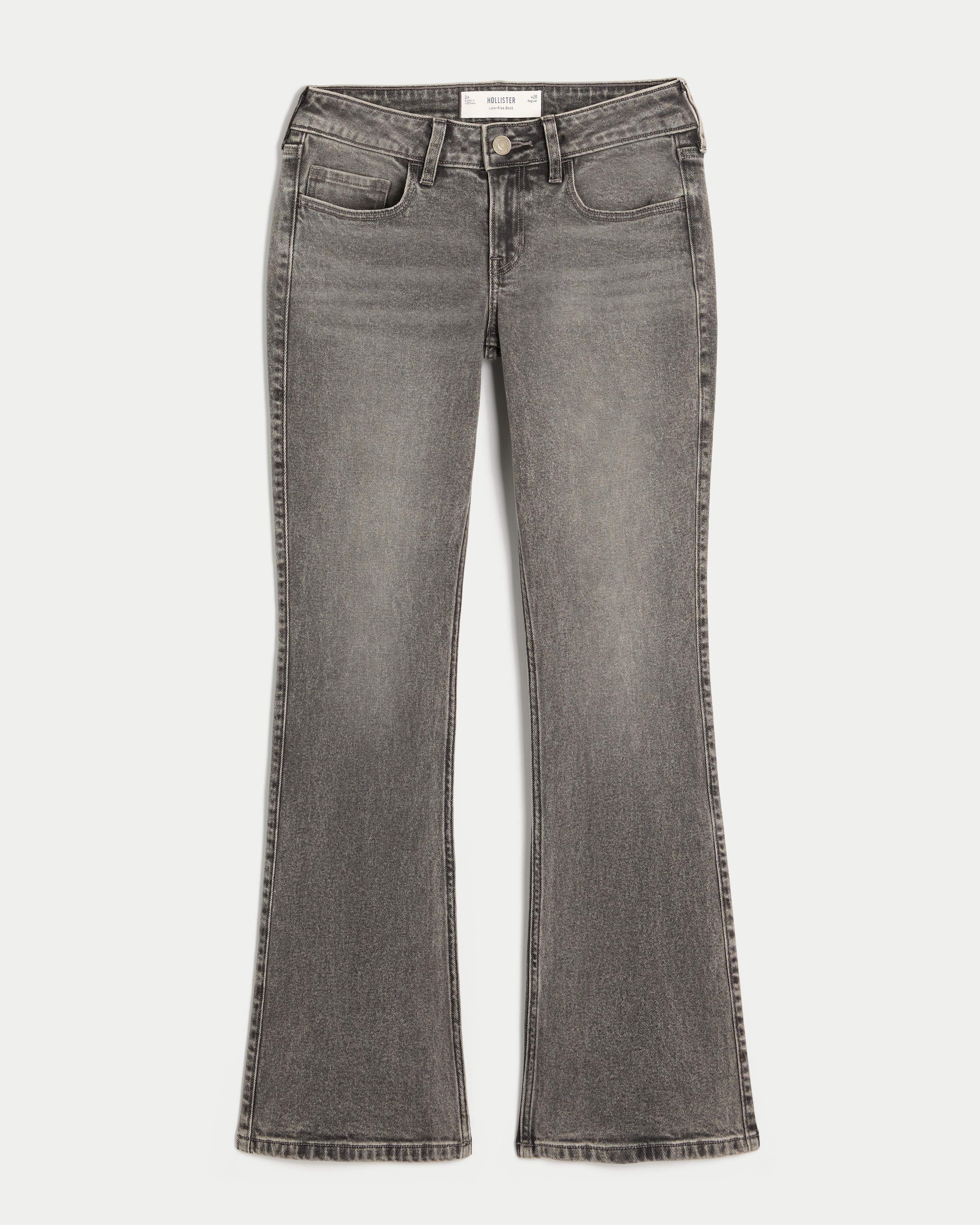 Hollister Low-rise Grey Bootcut Jeans