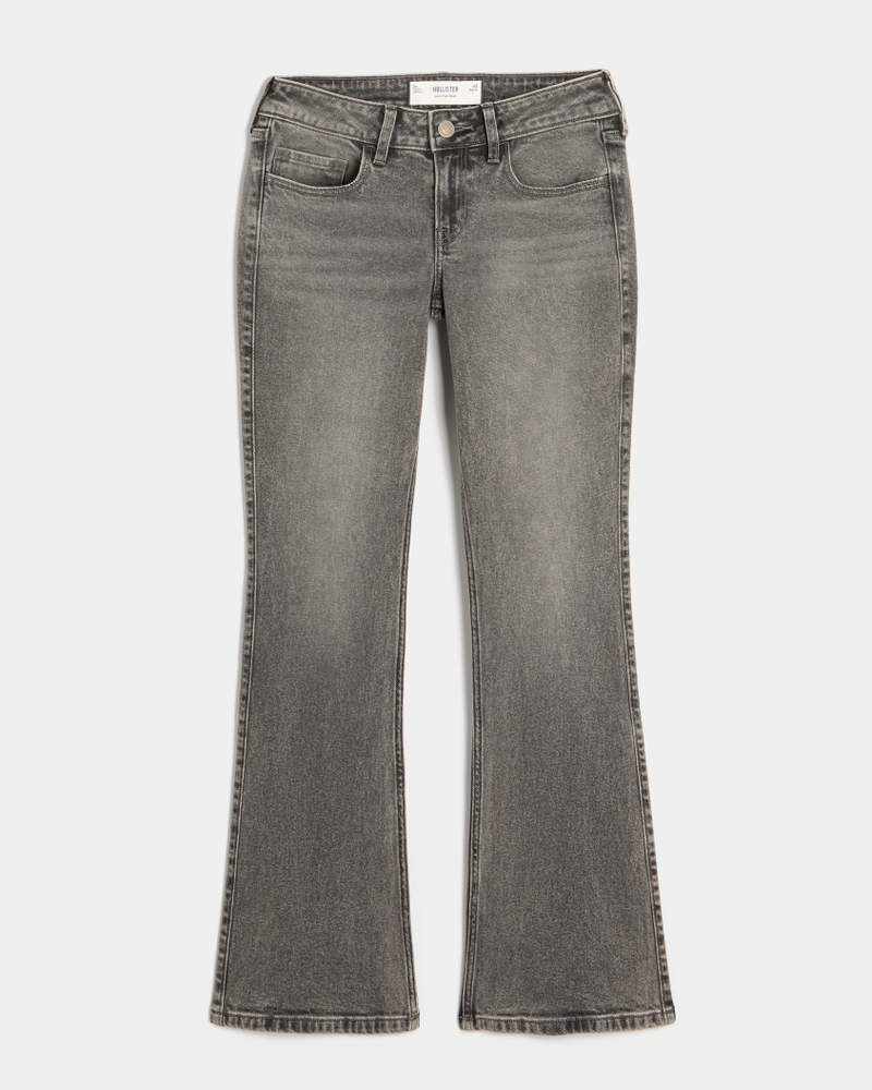 Low-Rise Grey Bootcut Jeans