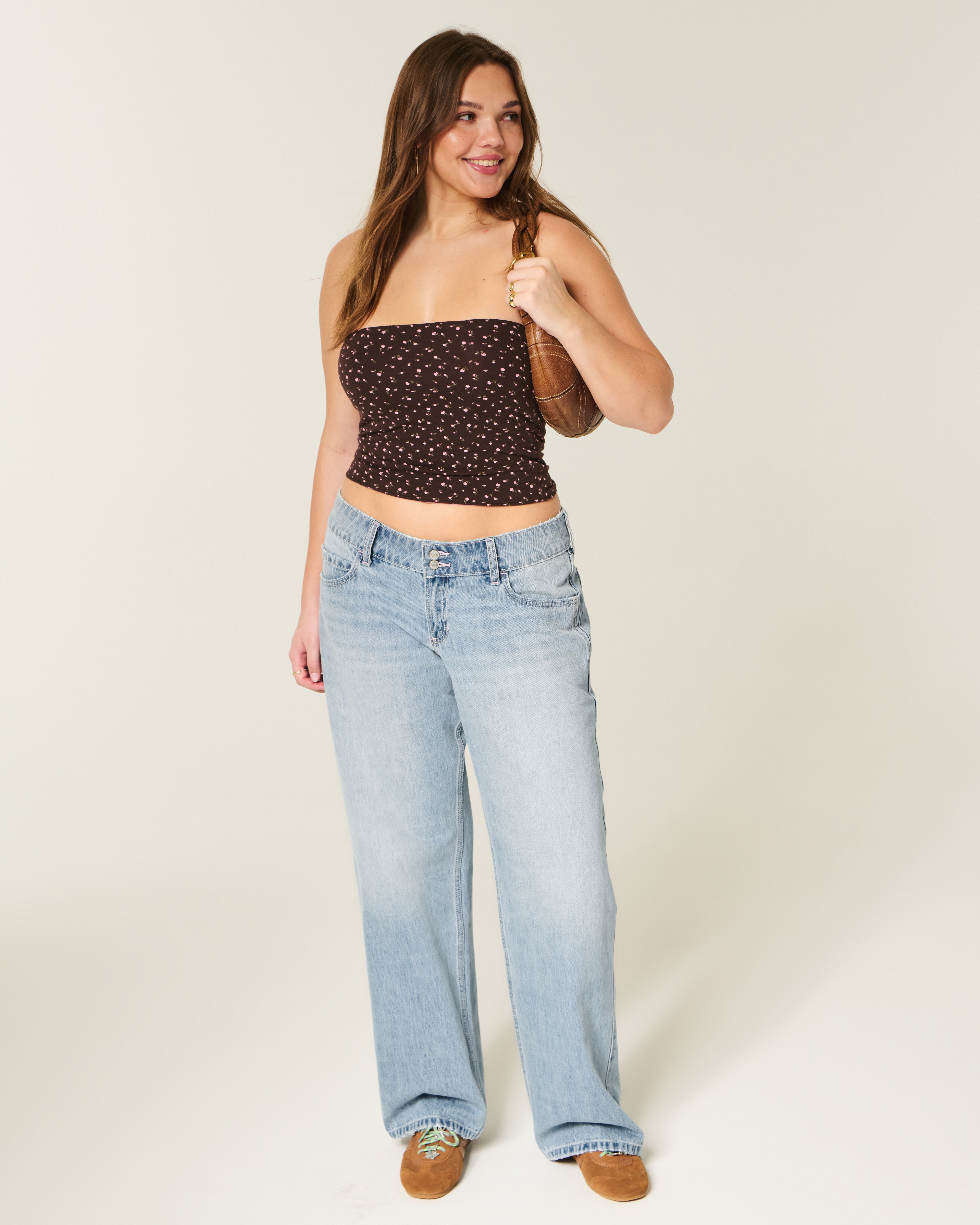 Low-Rise Y2K Light Wash Baggy Jeans