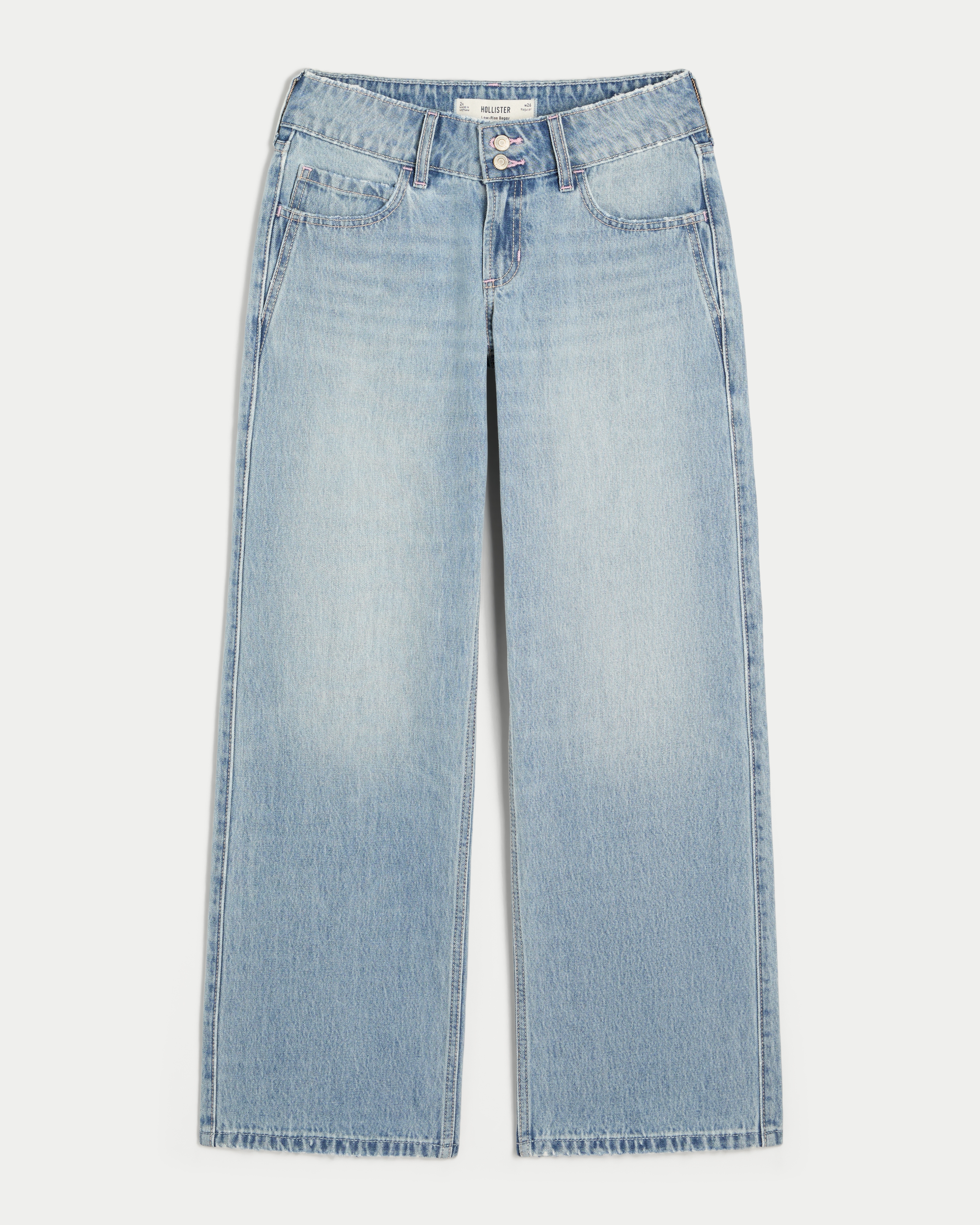 Low-Rise Y2K Light Wash Baggy Jeans