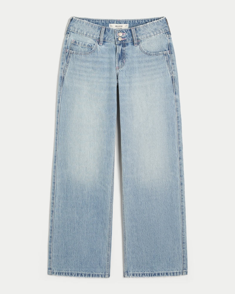 Low-Rise Y2K Light Wash Baggy Jeans