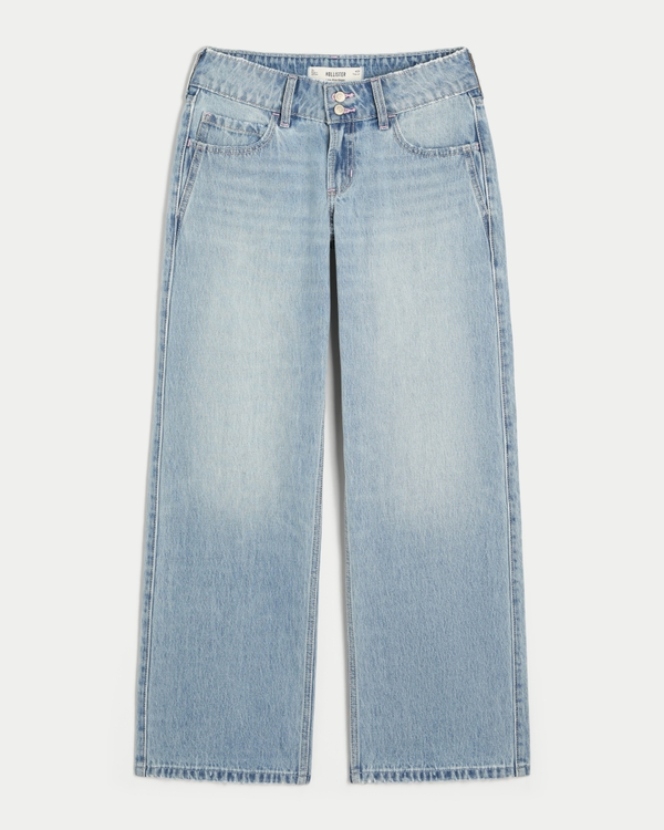 Low-Rise Y2K Light Wash Baggy Jeans