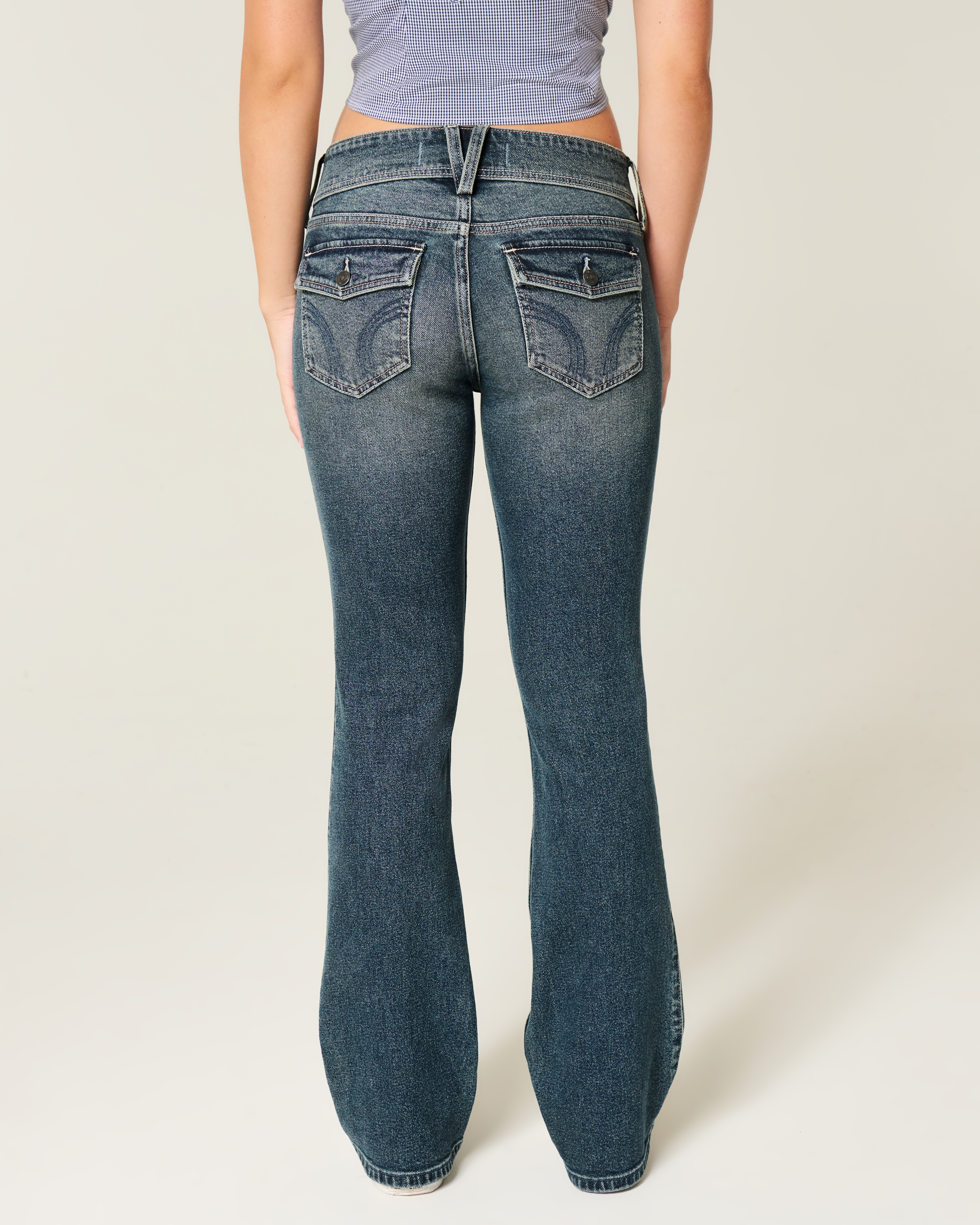 Low-Rise Medium Wash Bootcut Jeans