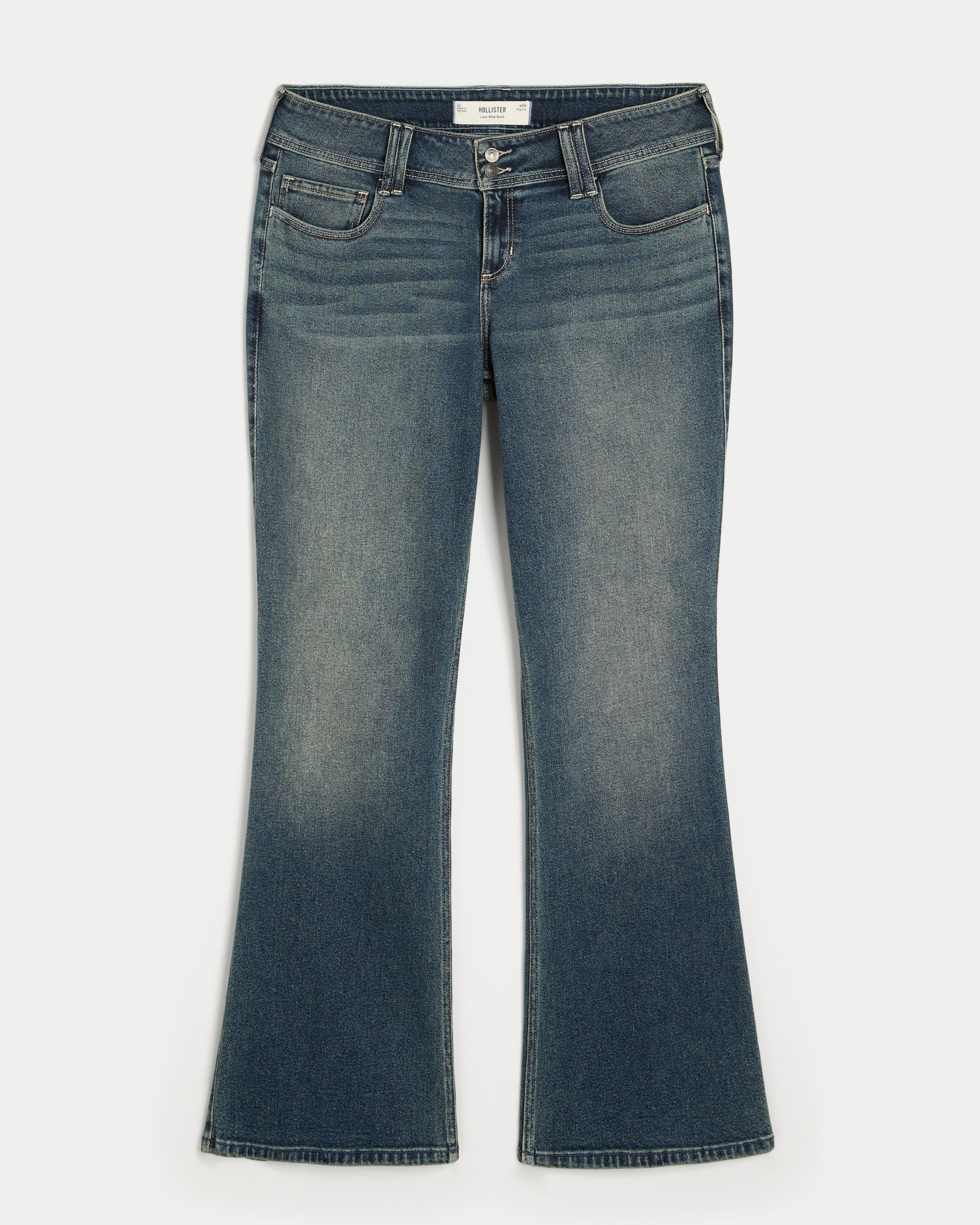 Low-Rise Medium Wash Bootcut Jeans