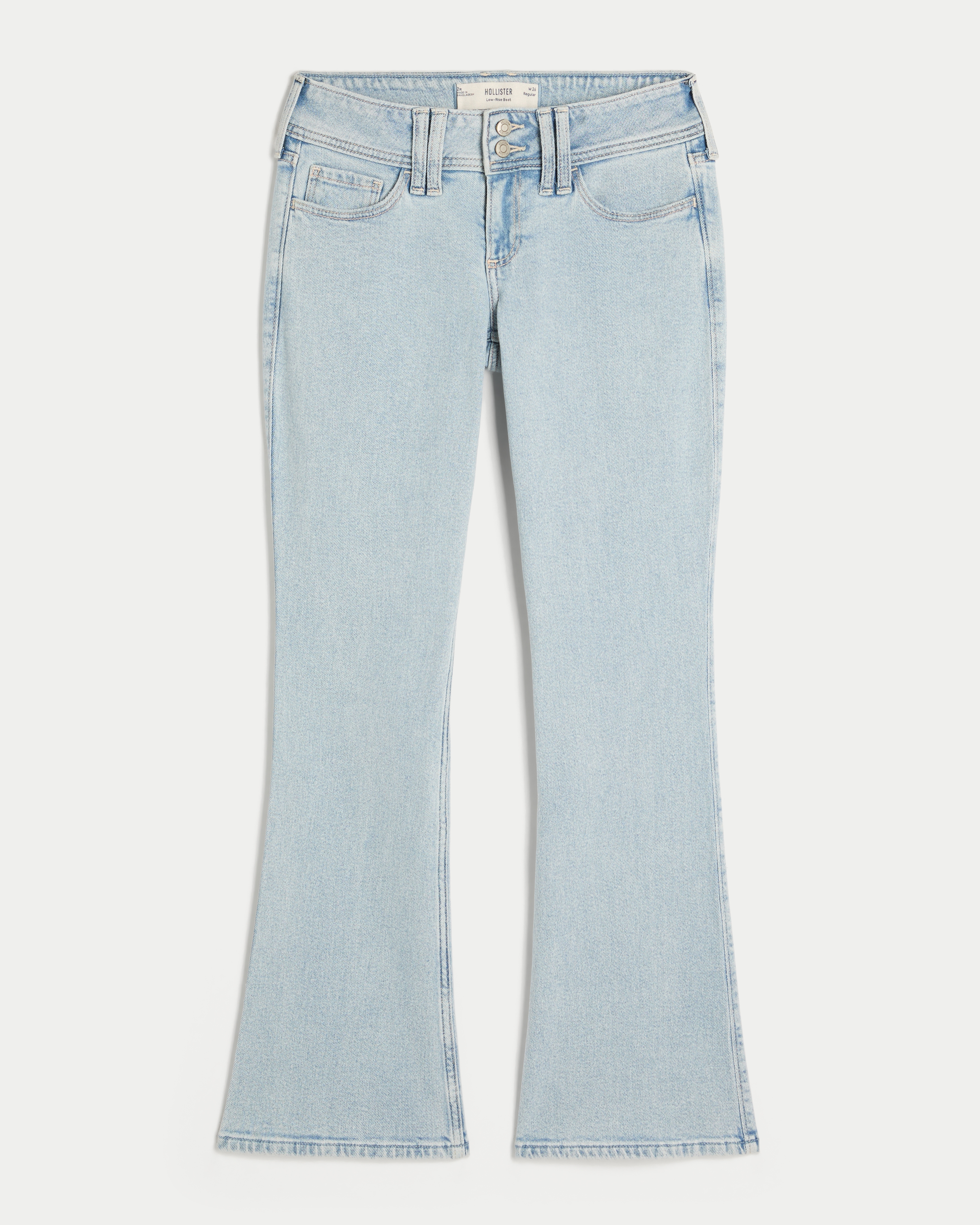 Low-Rise Light Wash Bootcut Jeans