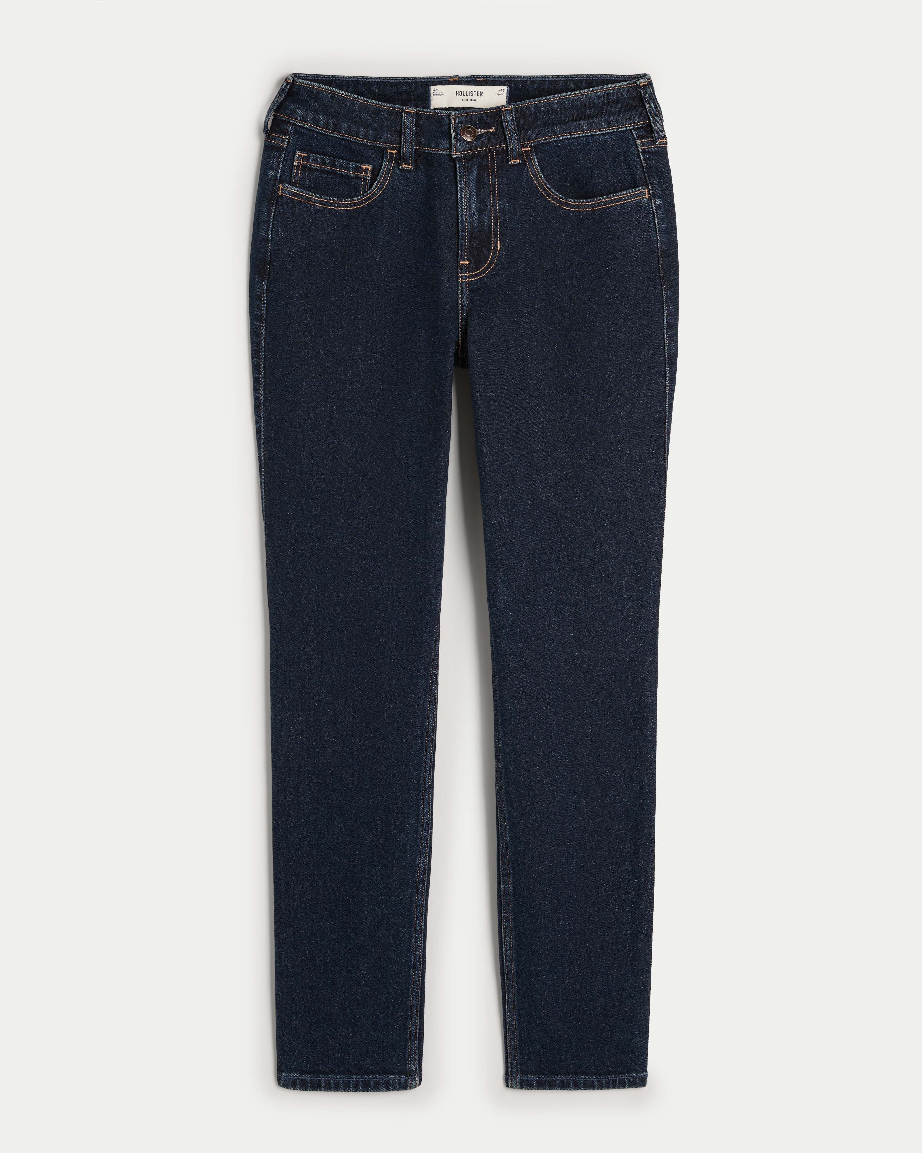 Mid-Rise Dark Wash Skinny Jeans