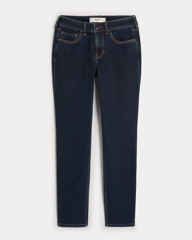 Mid-Rise Dark Wash Skinny Jeans