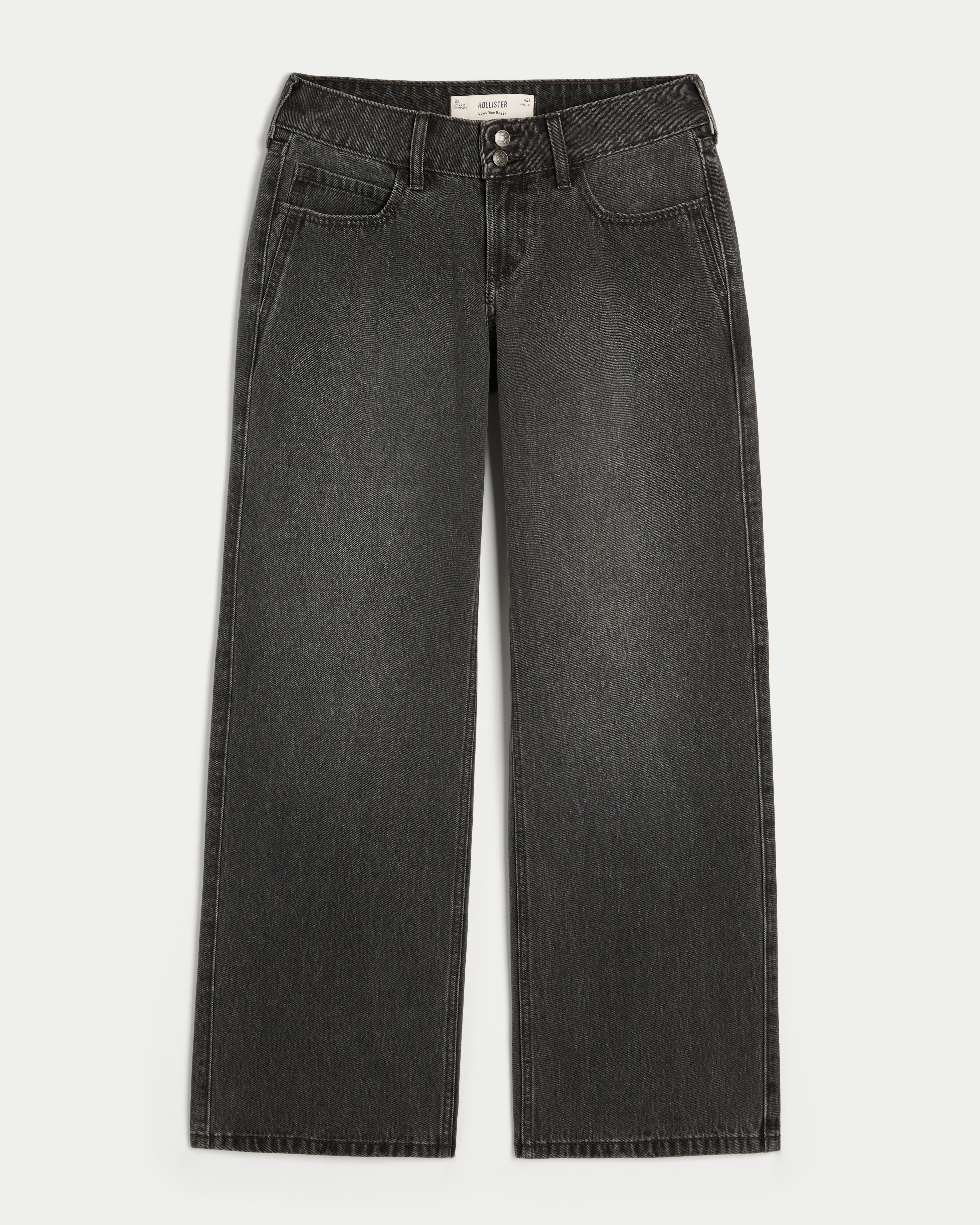 Low-Rise Y2K Dark Wash Baggy Jeans