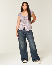 Low-Rise Y2K Dark Wash Baggy Jeans