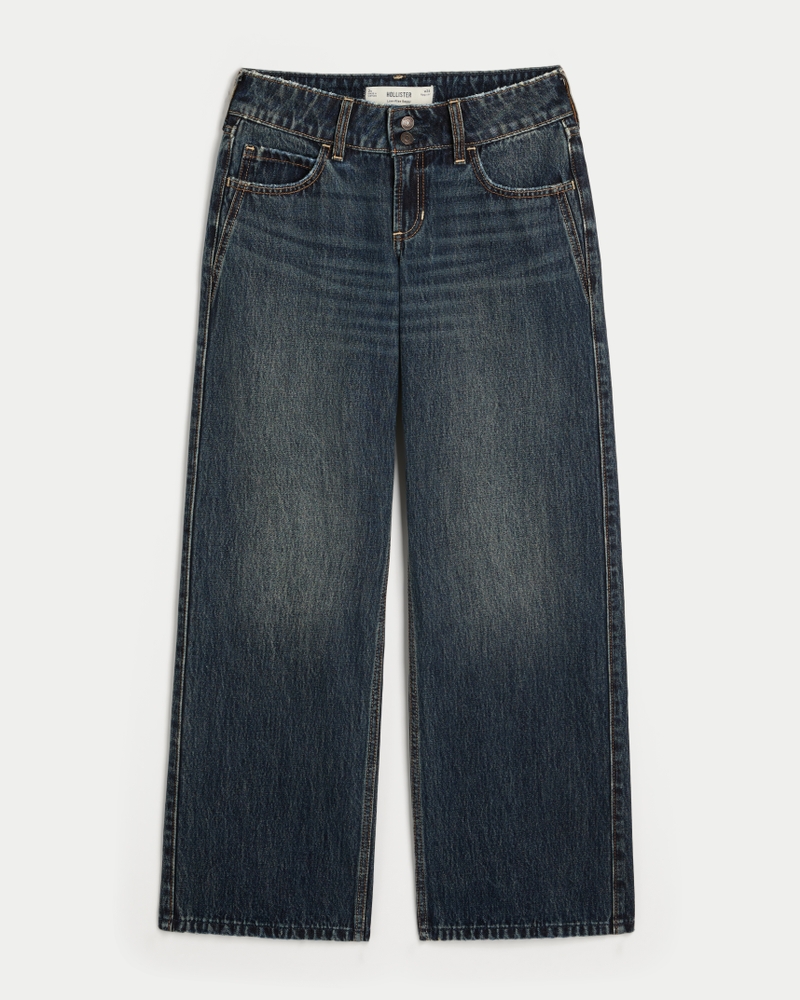 Low-Rise Y2K Dark Wash Baggy Jeans