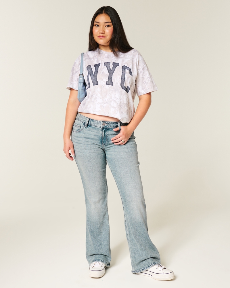 Low-Rise Medium Wash Bootcut Jeans