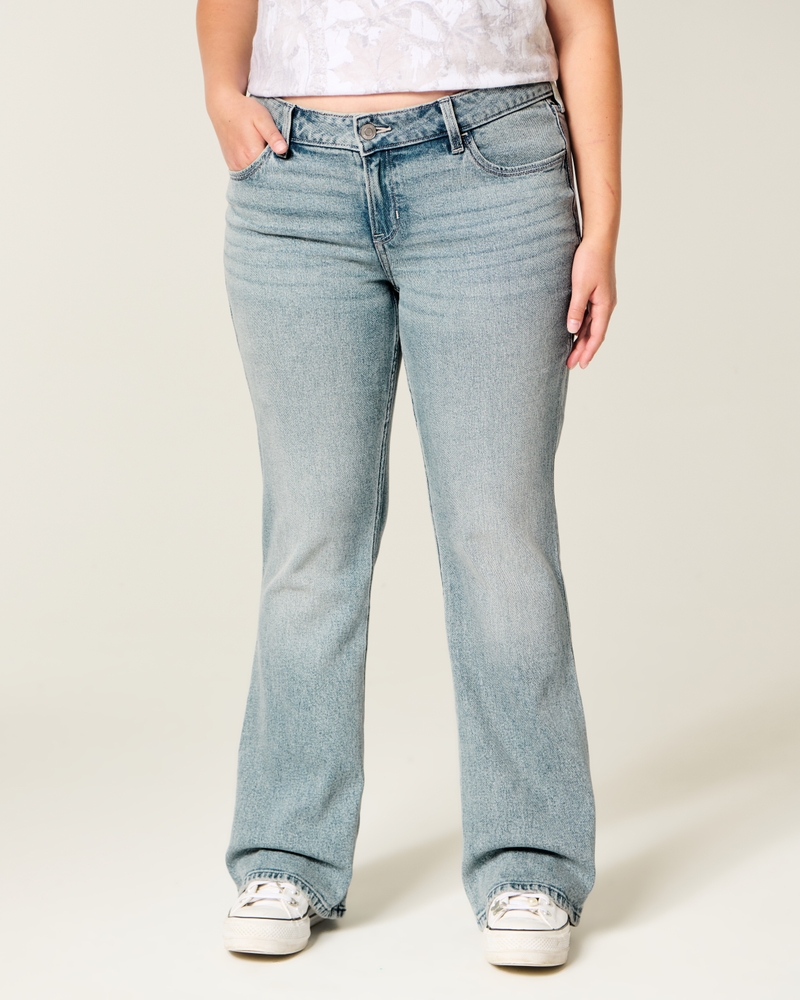 Low-Rise Light Wash Bootcut Jeans