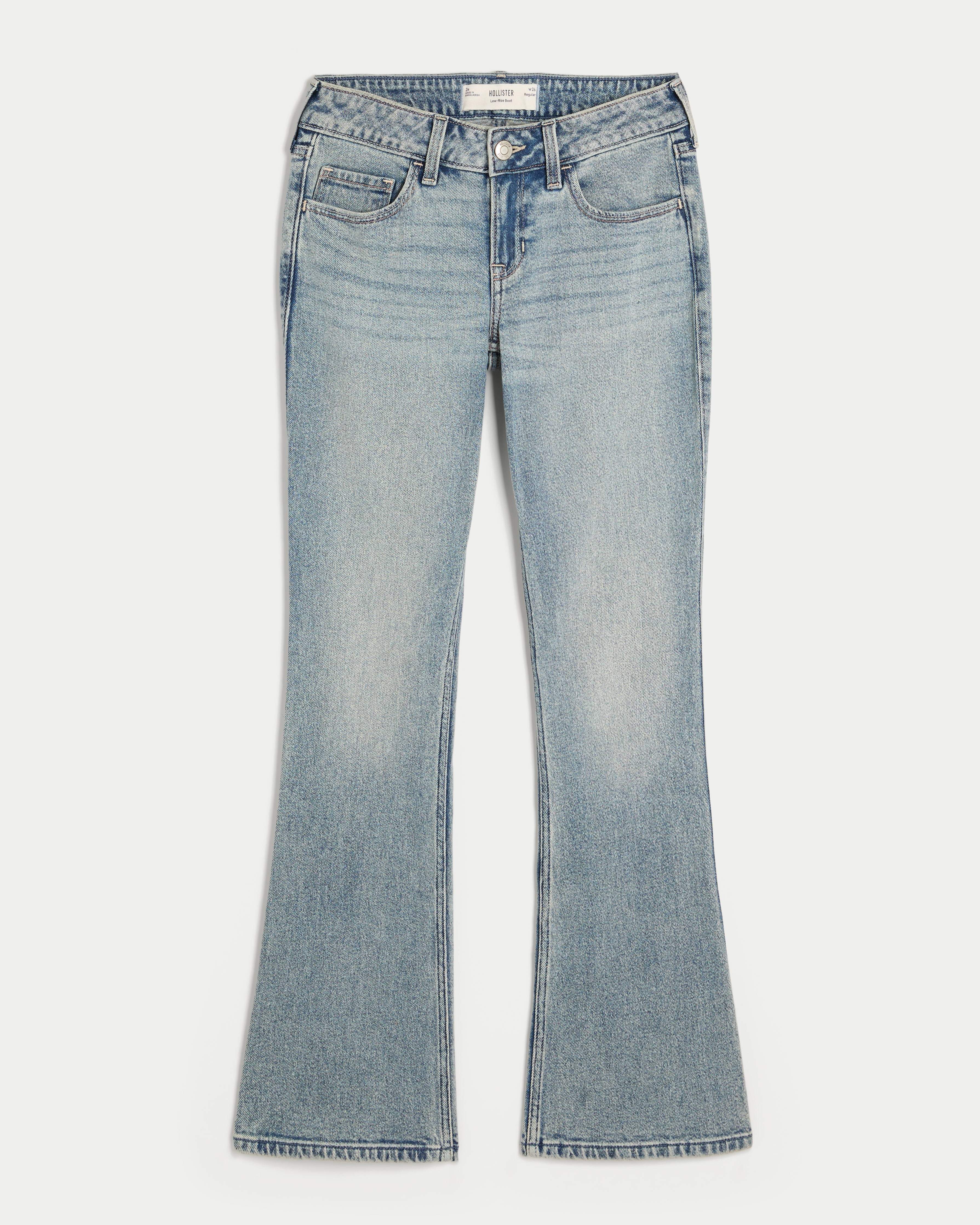 Low-Rise Light Wash Bootcut Jeans