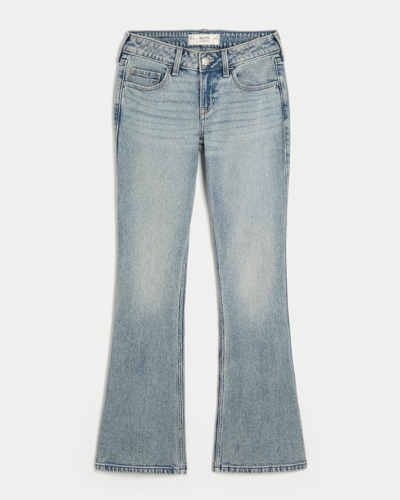Low-Rise Light Wash Bootcut Jeans
