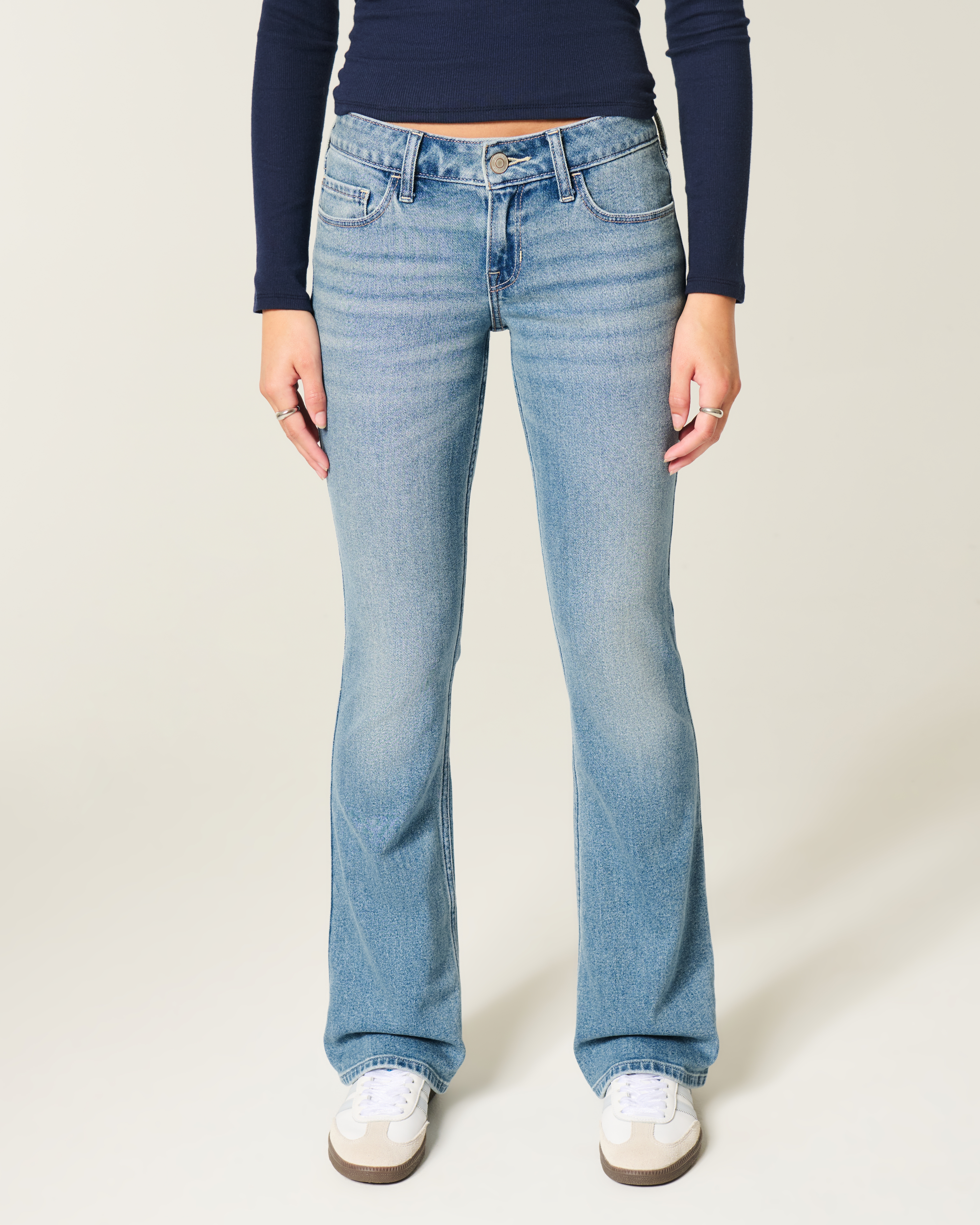 Hollister Low-rise Medium Wash Bootcut Jeans