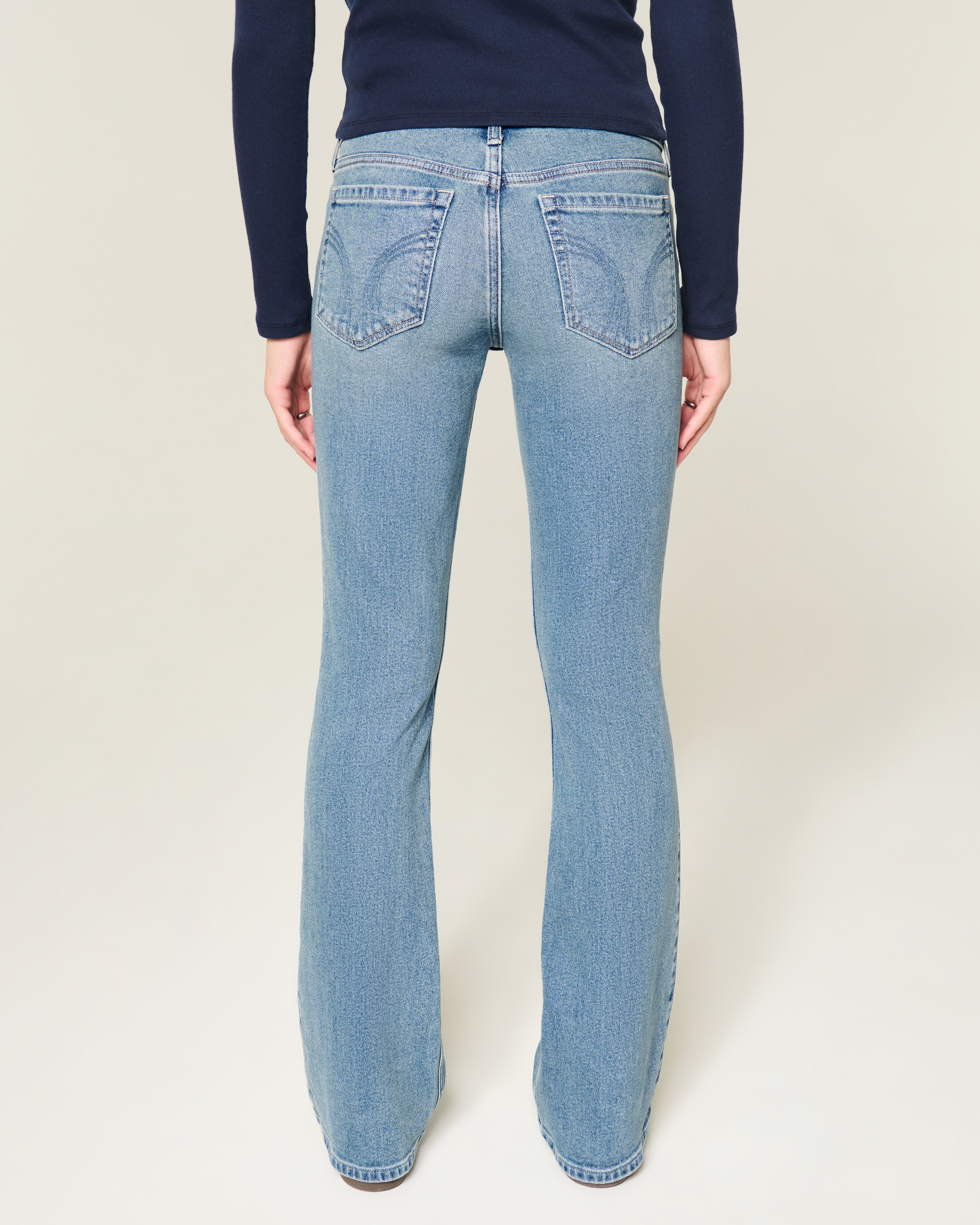 Low-Rise Medium Wash Bootcut Jeans