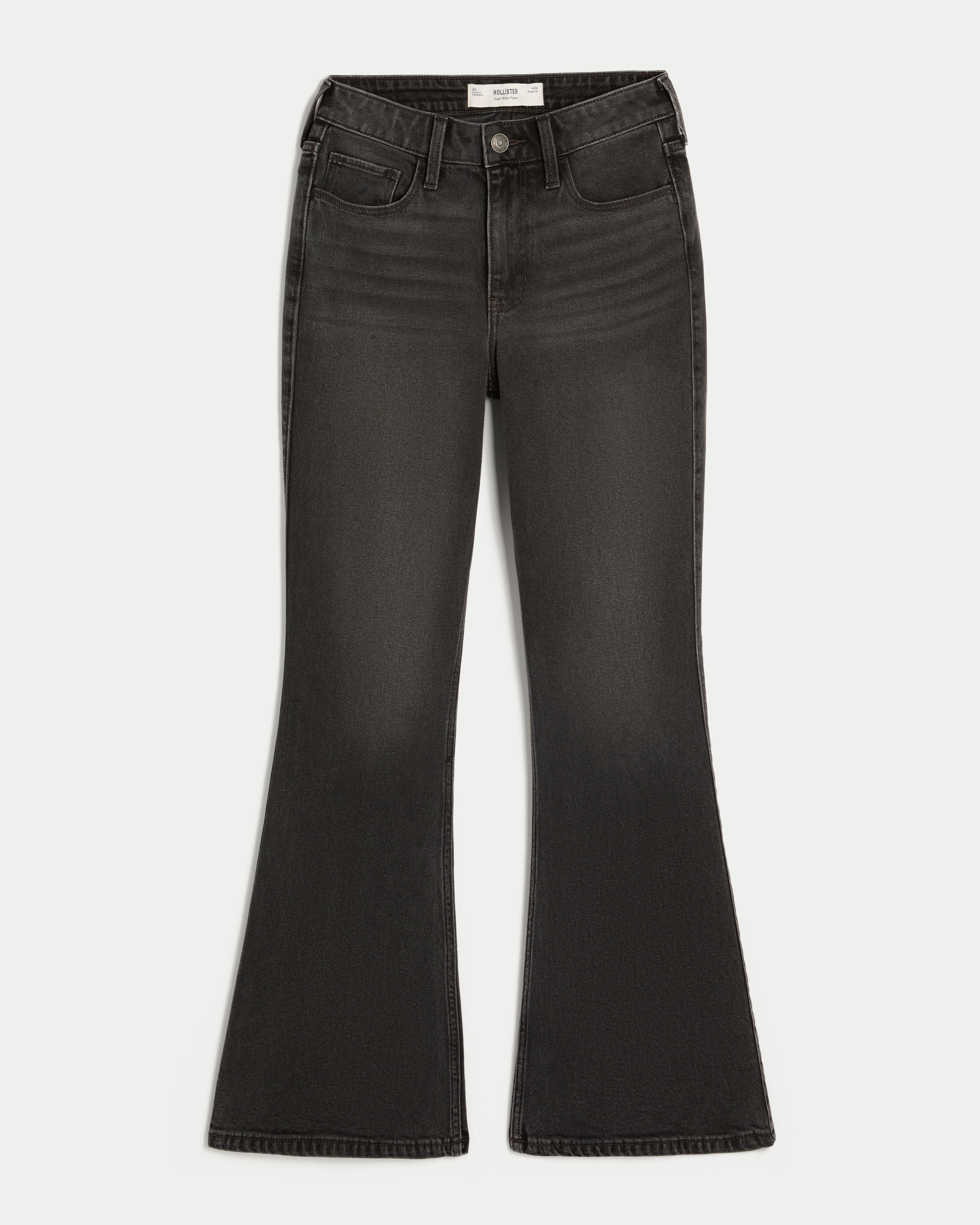 Hollister High-rise Washed Black Flare Jeans
