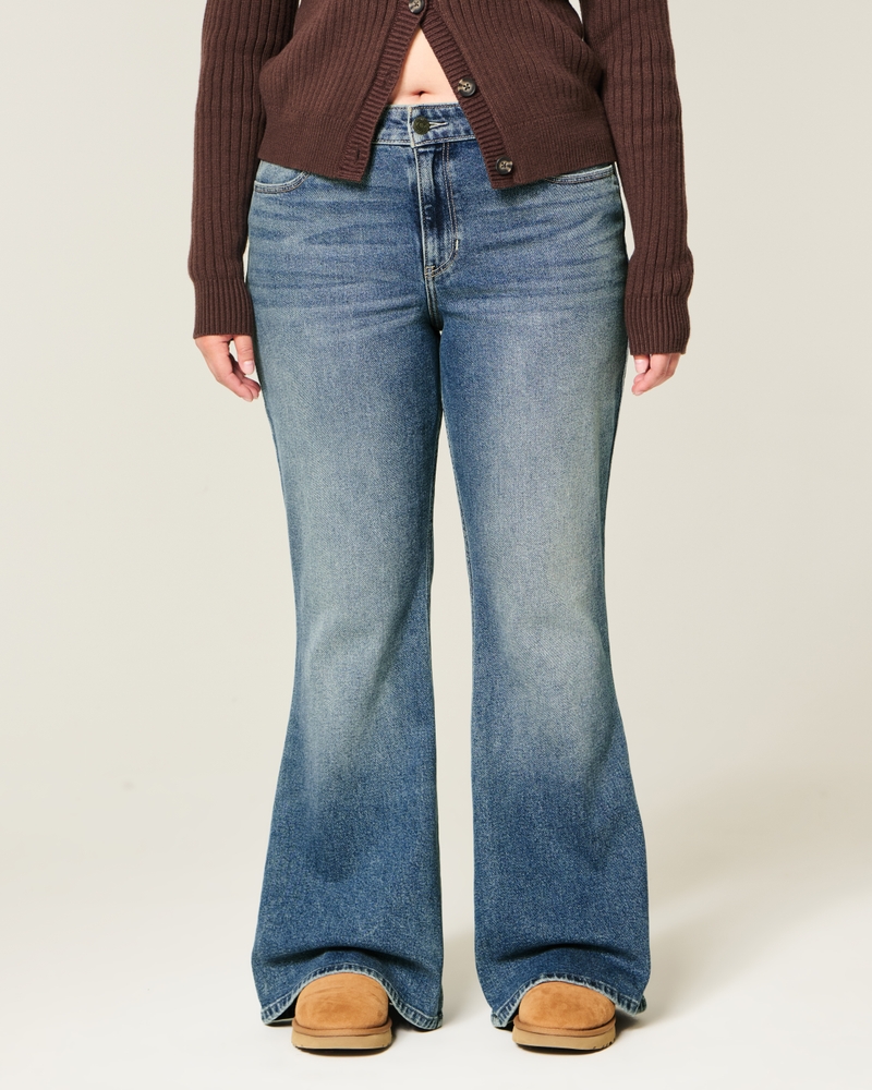 High-Rise Dark Wash Flare Jeans