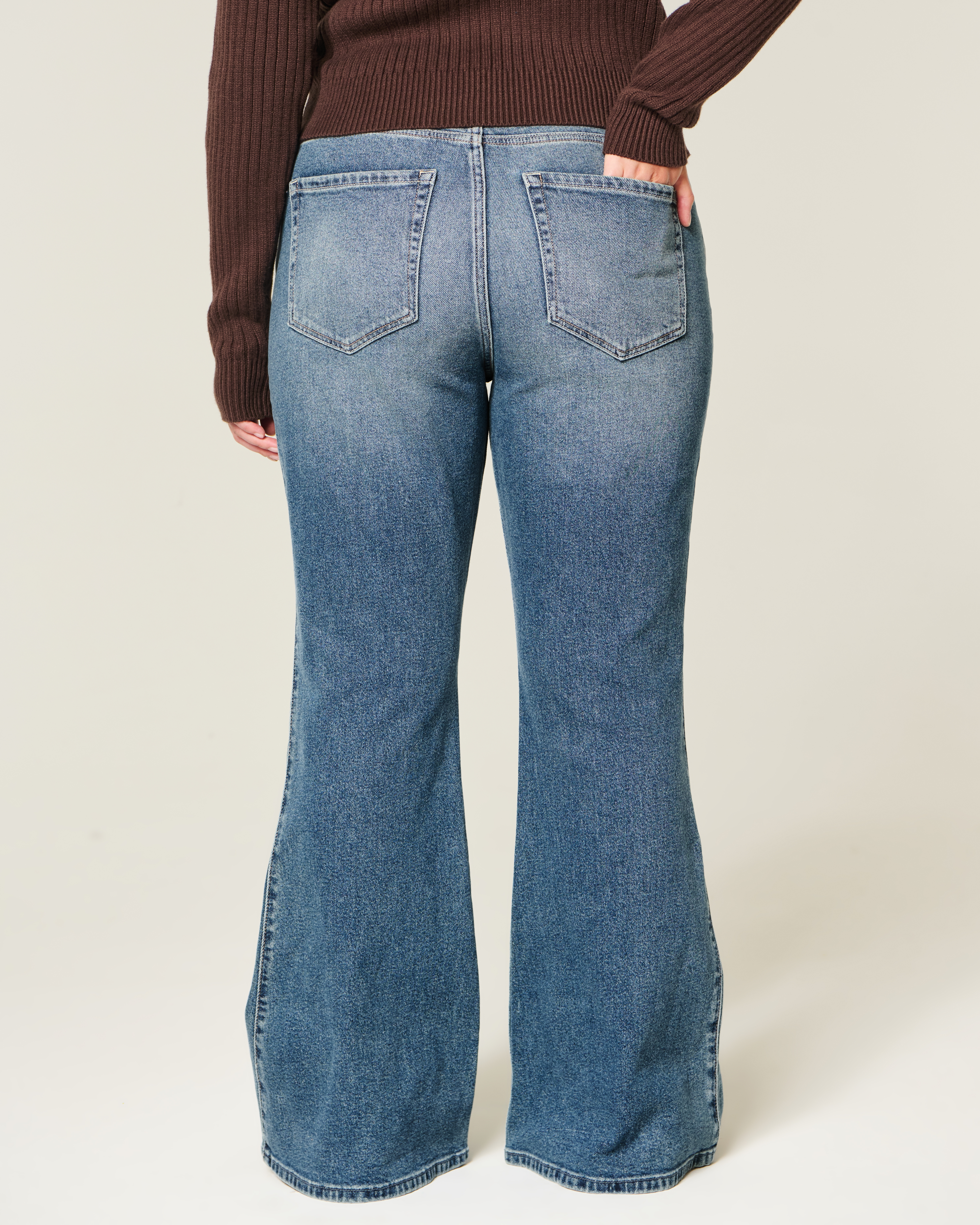 Hollister High-rise Dark Wash Flare Jeans