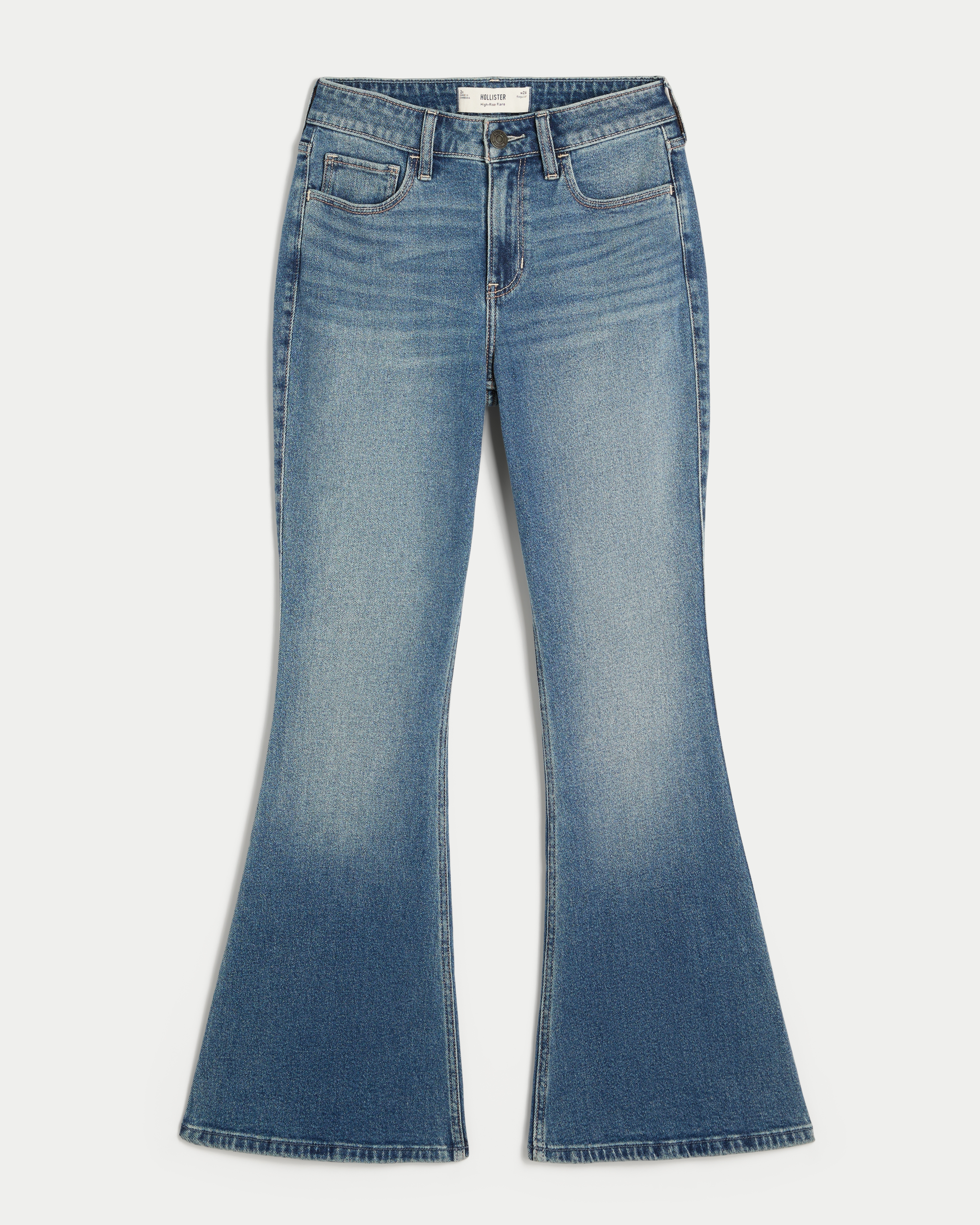 Hollister High-rise Dark Wash Flare Jeans