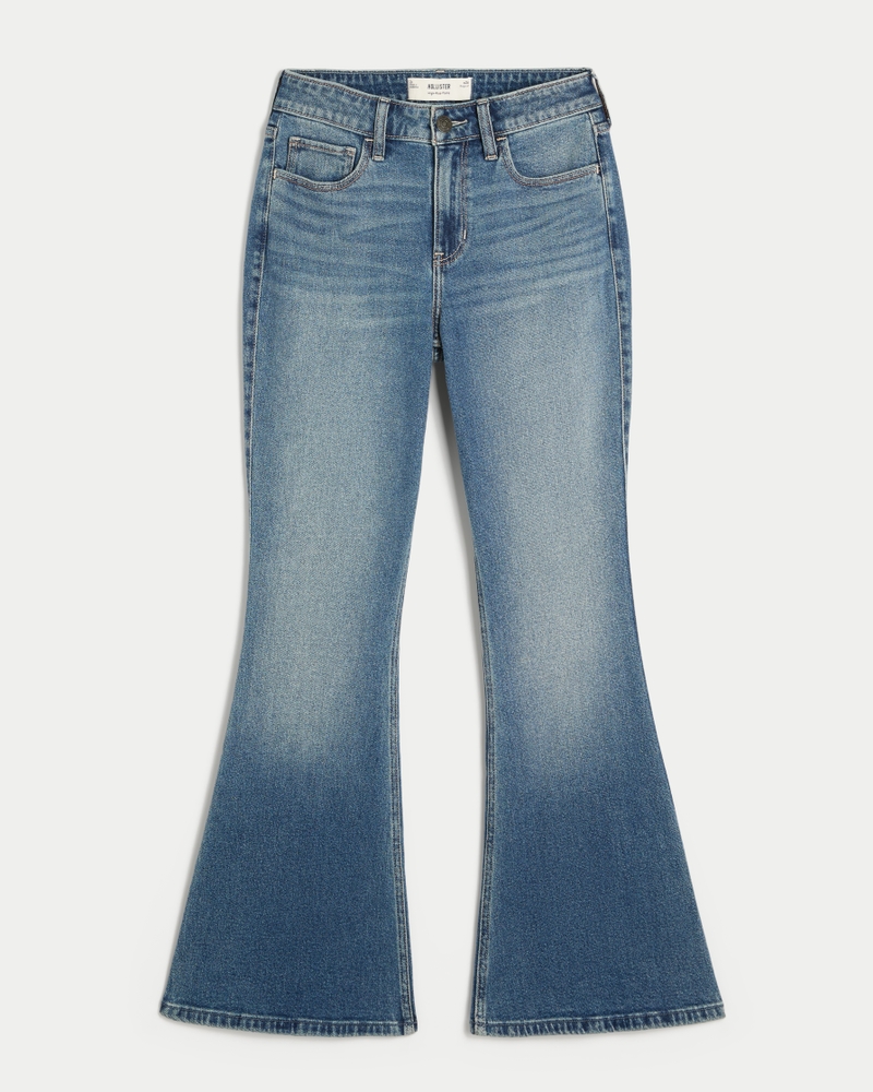 High-Rise Dark Wash Flare Jeans