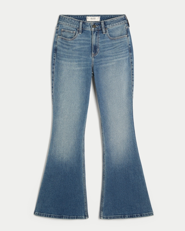 High-Rise Dark Wash Flare Jeans