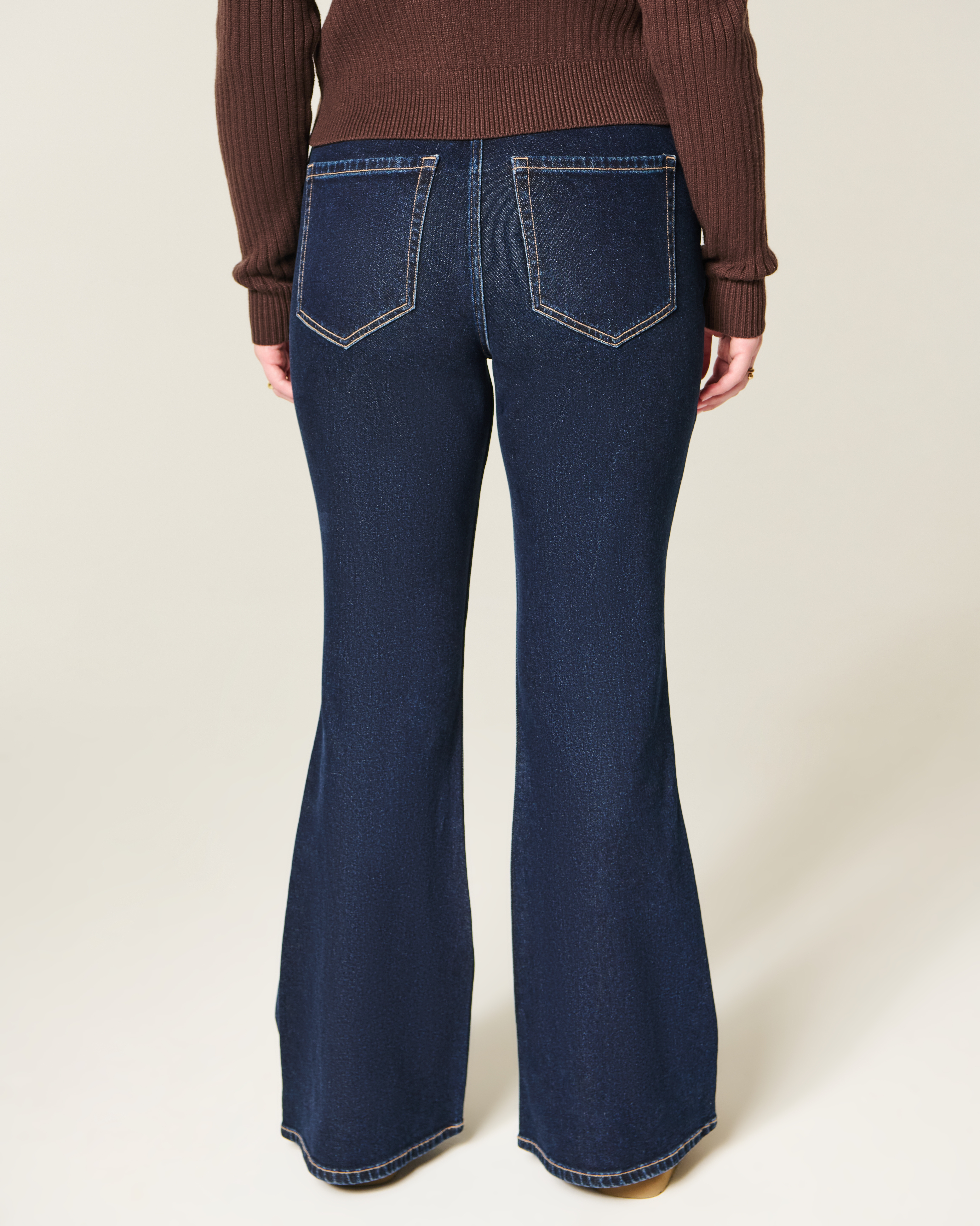 Hollister High-rise Dark Wash Flare Jeans