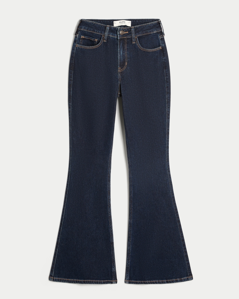 High-Rise Dark Wash Flare Jeans