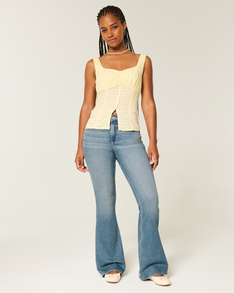Curvy High-Rise Medium Wash Flare Jeans