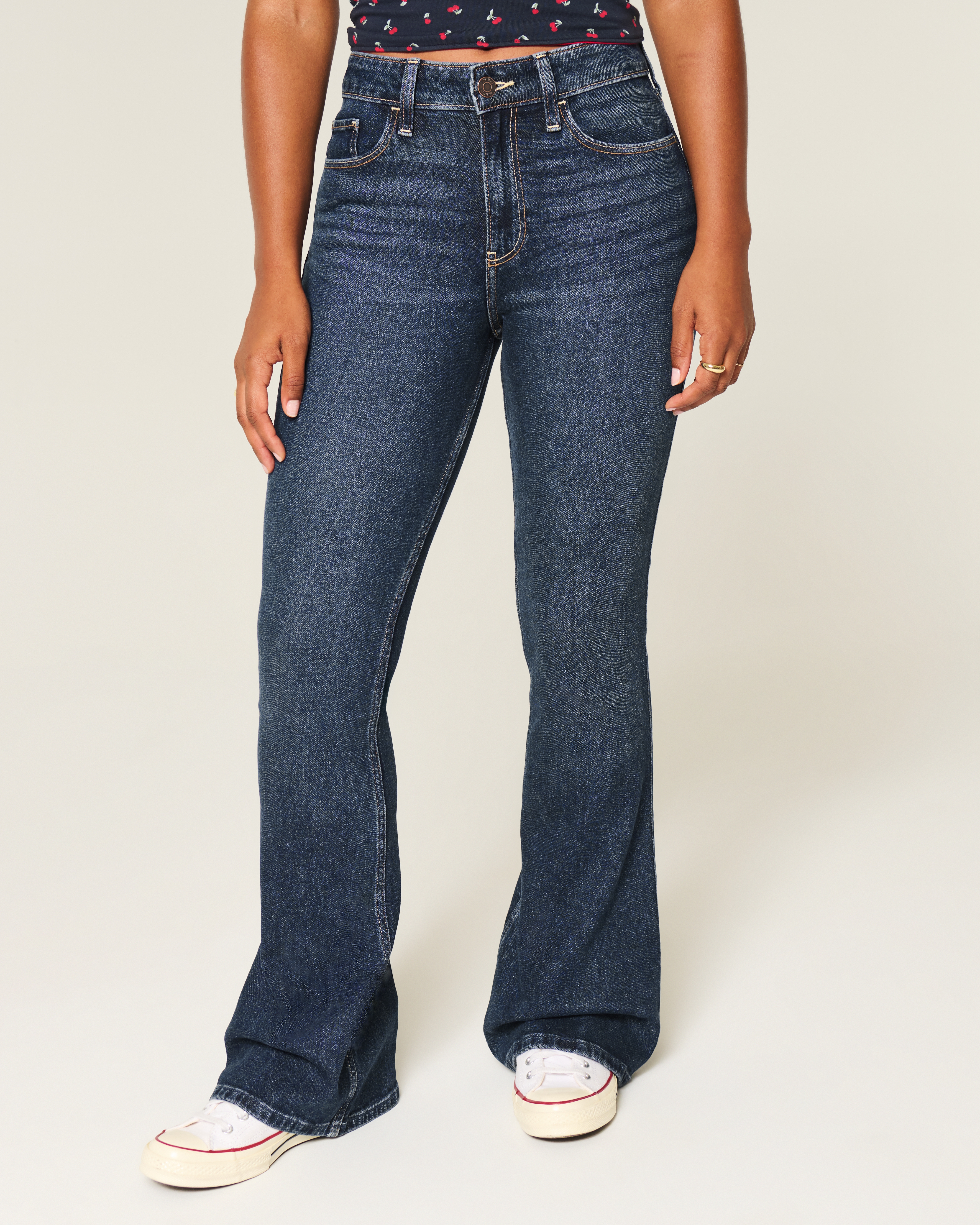 Curvy High-Rise Dark Wash Flare Jeans