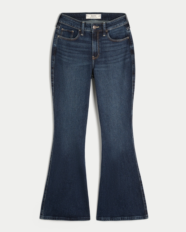 Curvy High-Rise Dark Wash Flare Jeans, Dark view 1