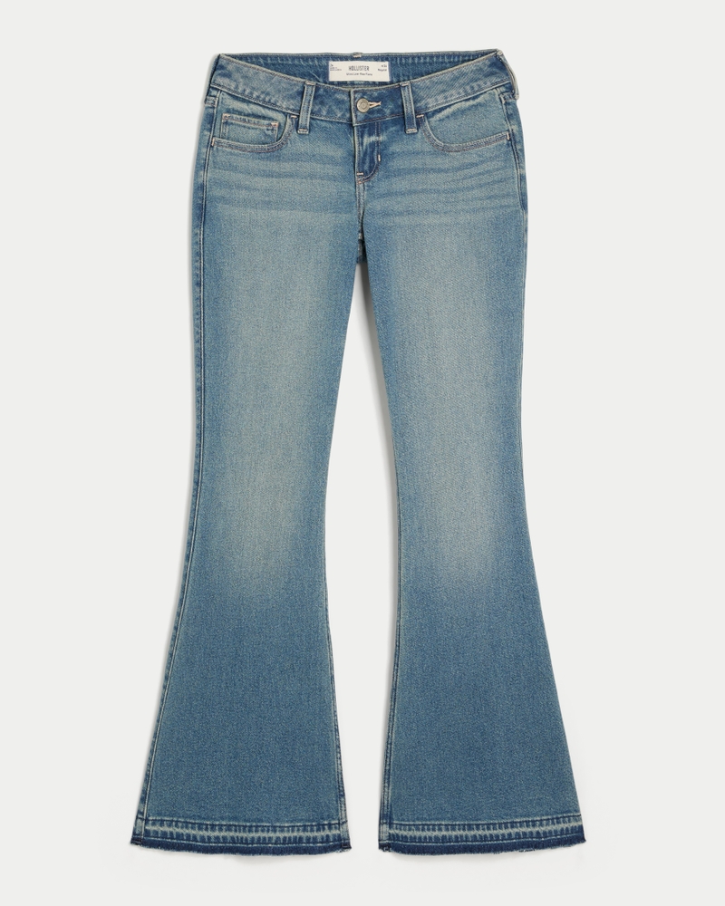 Ultra Low-Rise Medium Wash Flare Jeans
