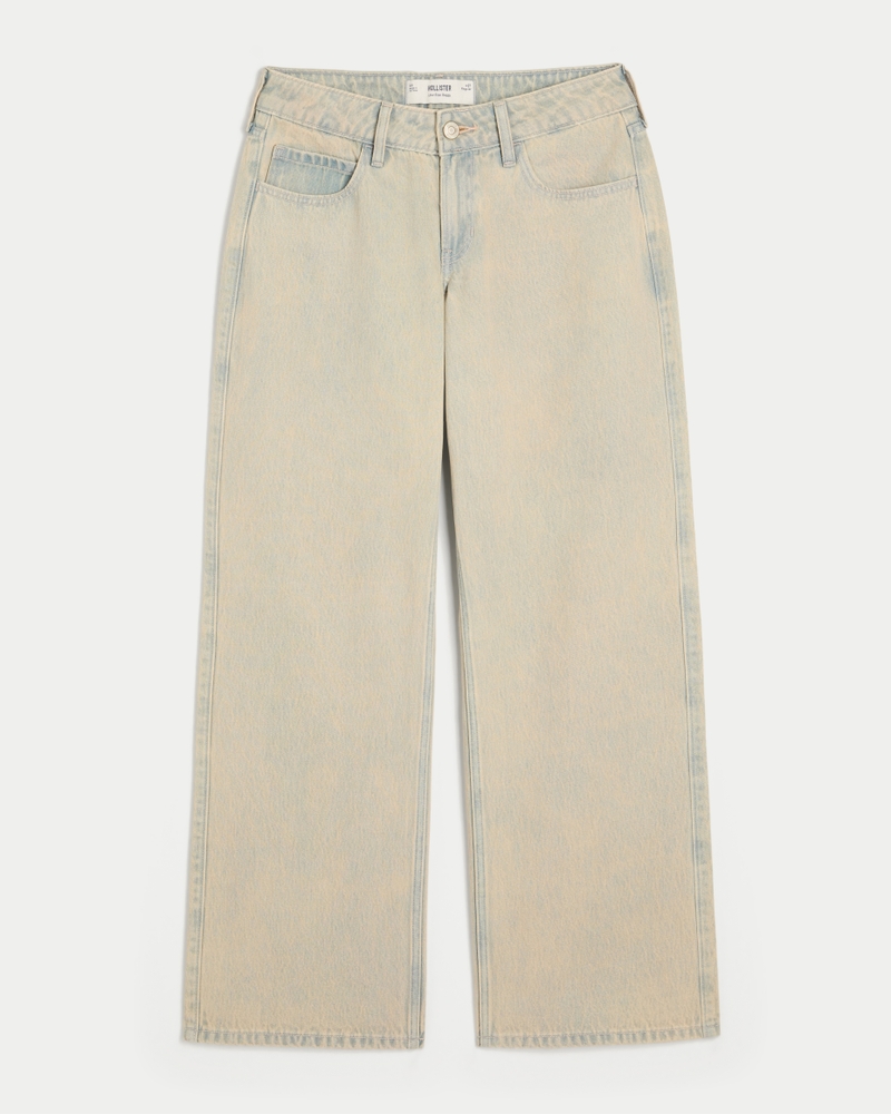Low-Rise Light Wash Baggy Jeans