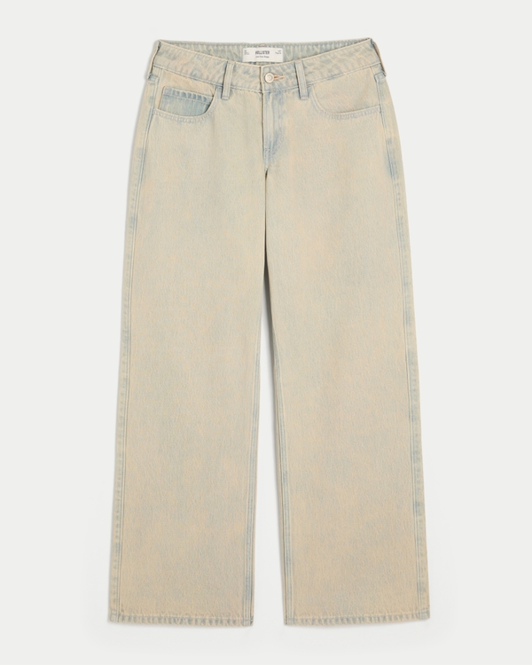 Low-Rise Light Wash Baggy Jeans