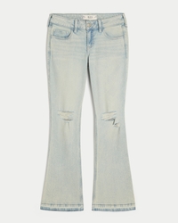 Low-Rise Ripped Light Wash Boot Jeans