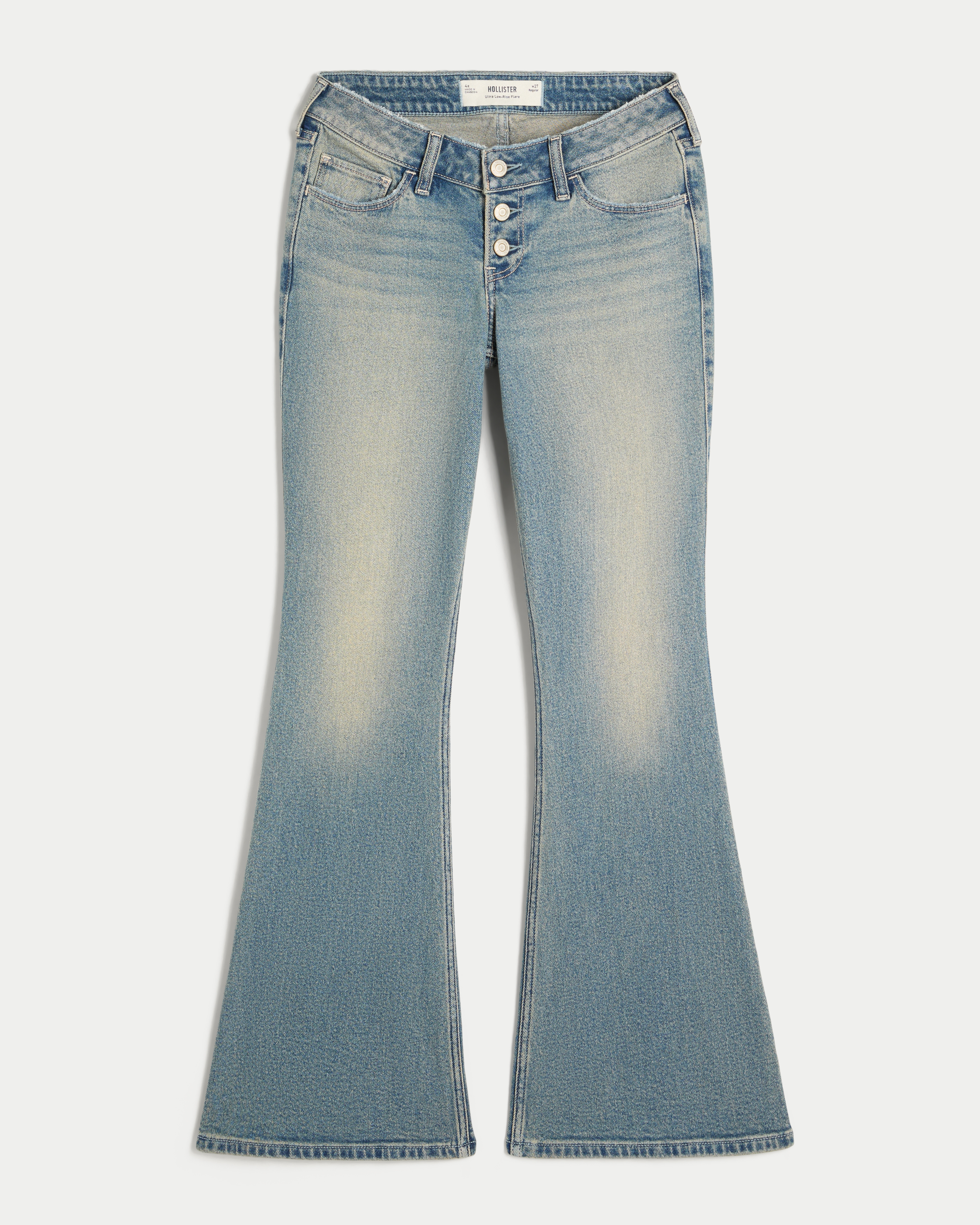 Ultra Low-Rise Flare Jeans