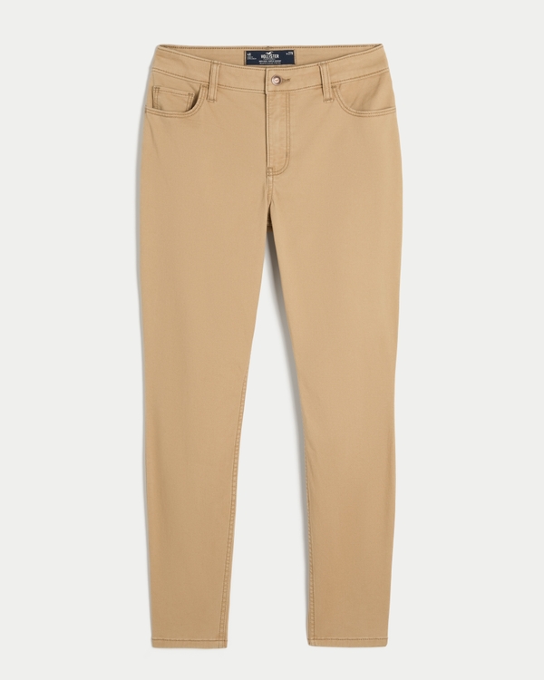 High-Rise Khaki Super Skinny Jeans, Khaki view 1