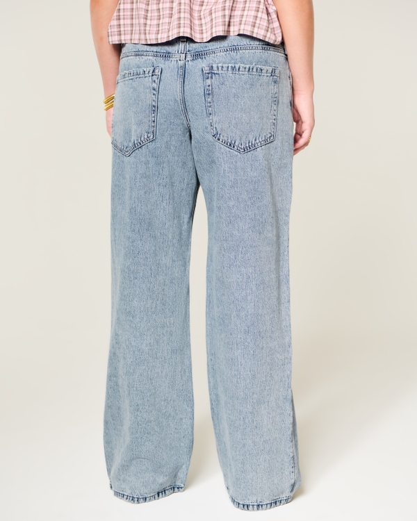 Low-Rise Medium Wash Baggy Jeans