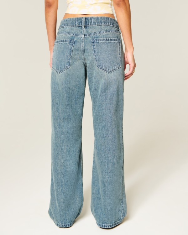 Ultra Low-Rise Dark Wash Baggy Jeans