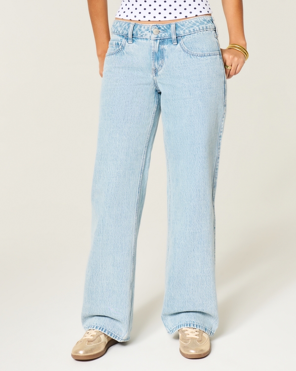 Low-Rise Light Wash Baggy Jeans, Light view 2