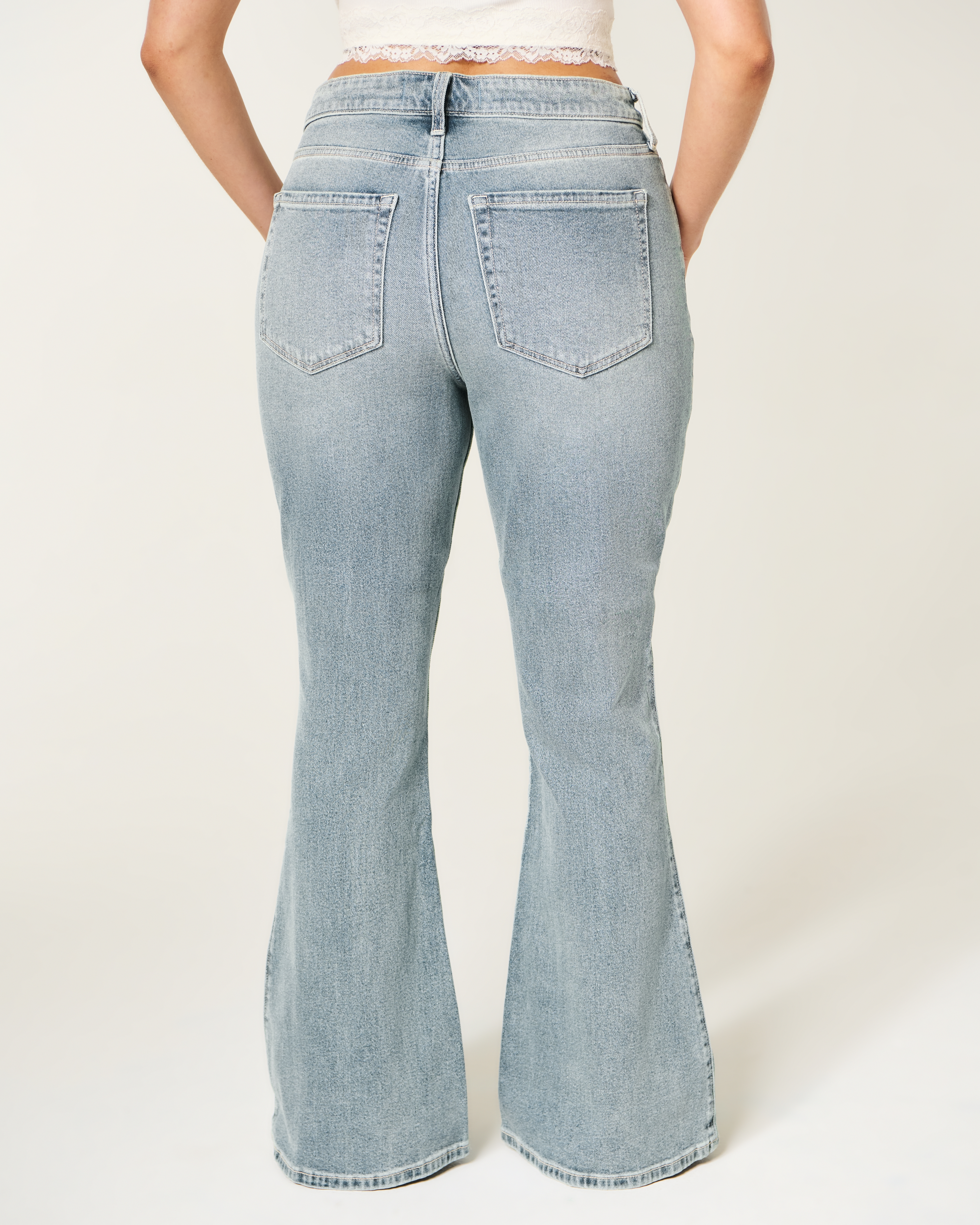 Curvy High-Rise Light Wash Flare Jeans