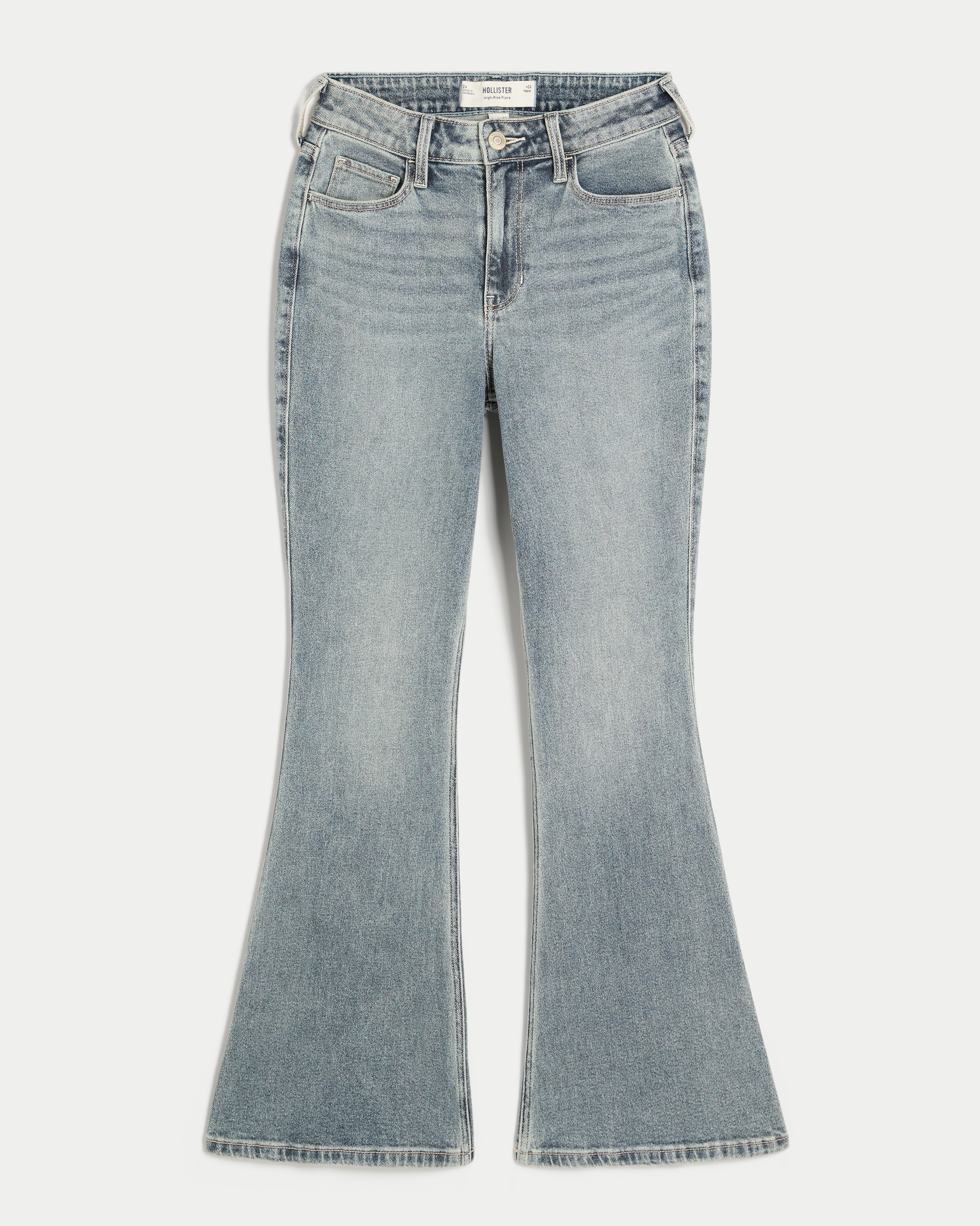 Curvy High-Rise Light Wash Flare Jeans