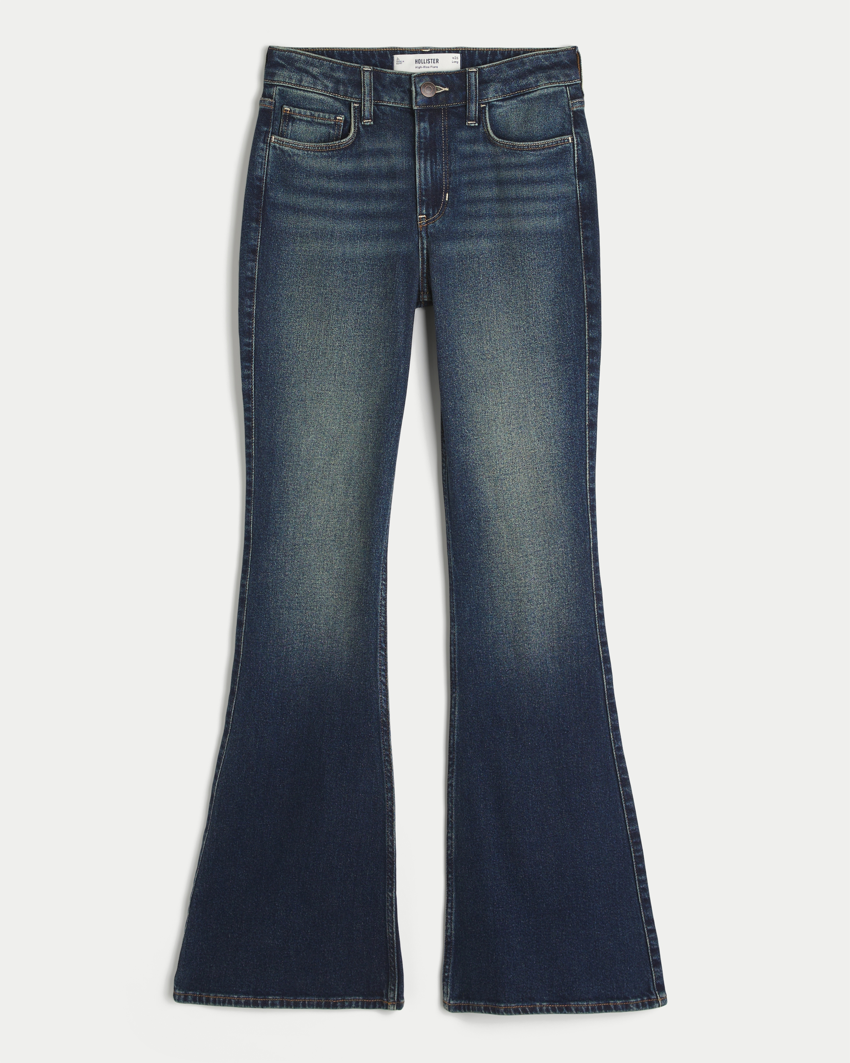 High-Rise Embroidered Flare Jeans